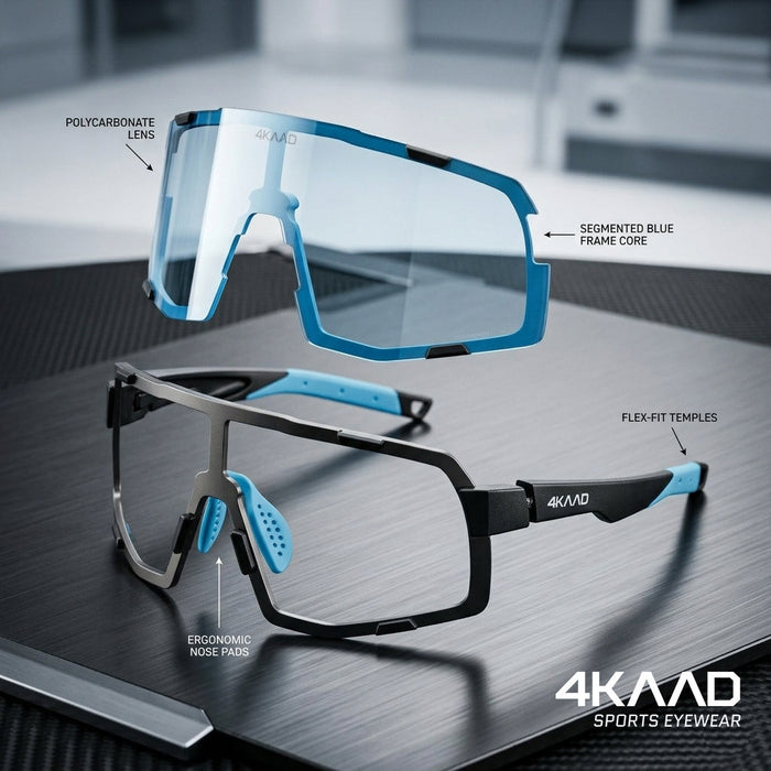 Gafas deportivas 4KAAD AXENTO con lente fotocromática azul