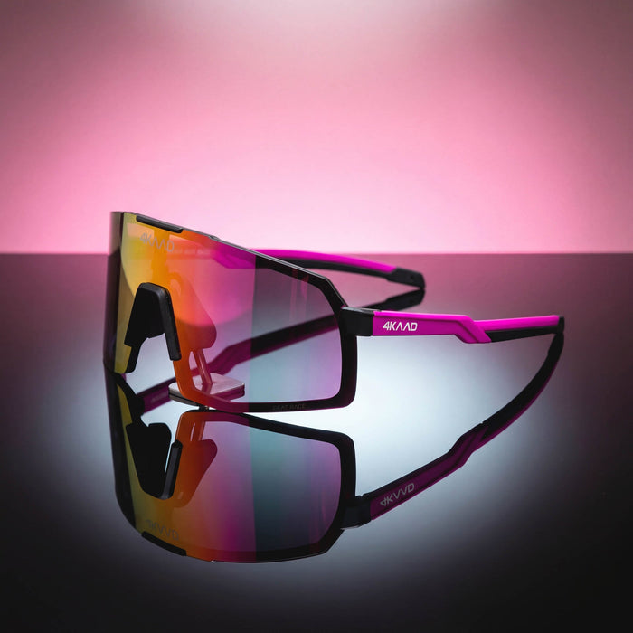 Gafas de ciclismo 4KAAD BEAT RACE con montura en rosa y blanco