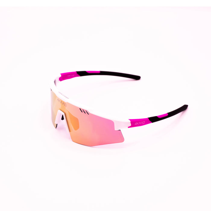 Gafas deportivas 4KAAD MIRADOR AEROLITE 2 blanco-rosa sobre fondo neutro