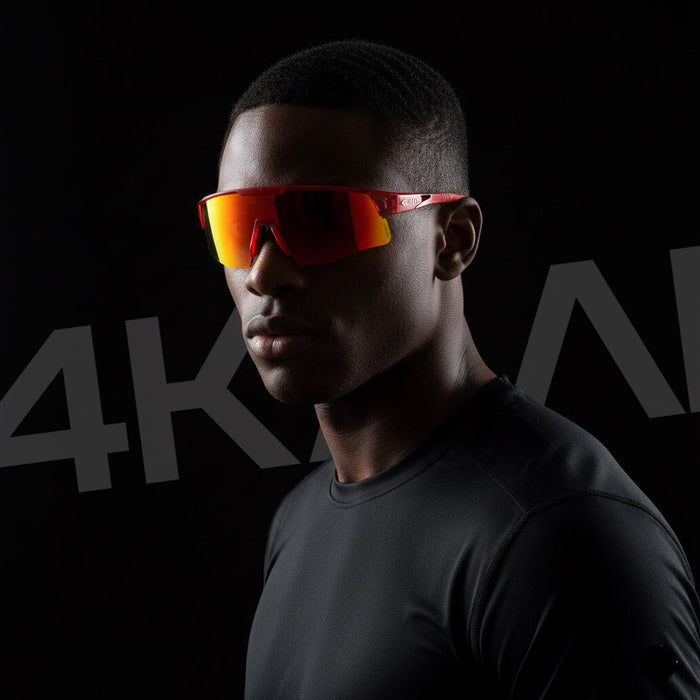 Gafas 4KAAD Aerolite negras, óptica de competición para ciclismo