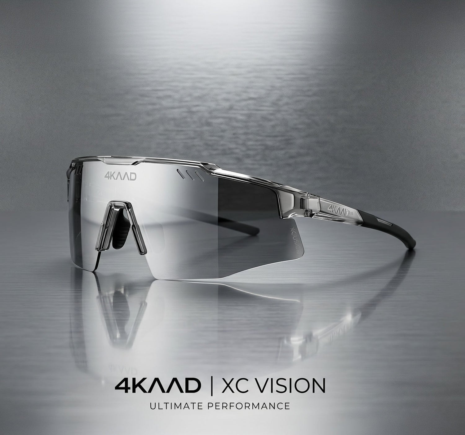 Gafas deportivas 4KAAD MIRADOR AEROLITE 2 en gris con lente espejo plateada