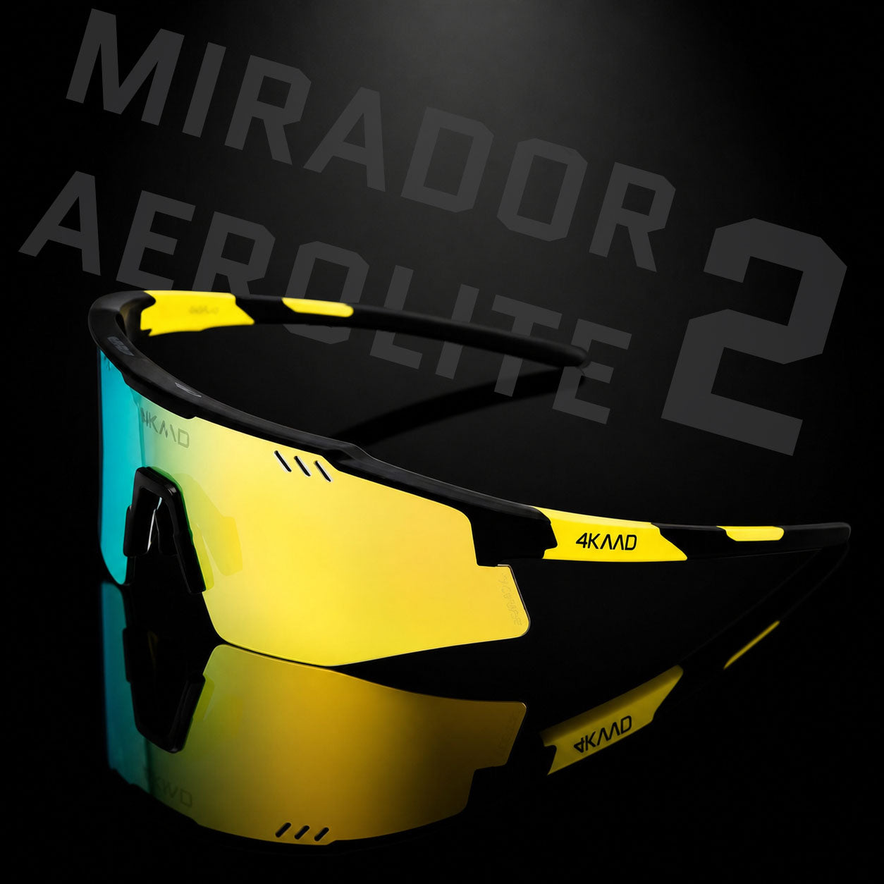 Gafas 4KAAD MIRADOR AEROLITE 2 en negro y amarillo, un guiño al maillot jaune
