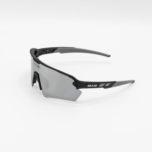 TRIYON — Gafas deportivas negro-gris · Lente espejo plata