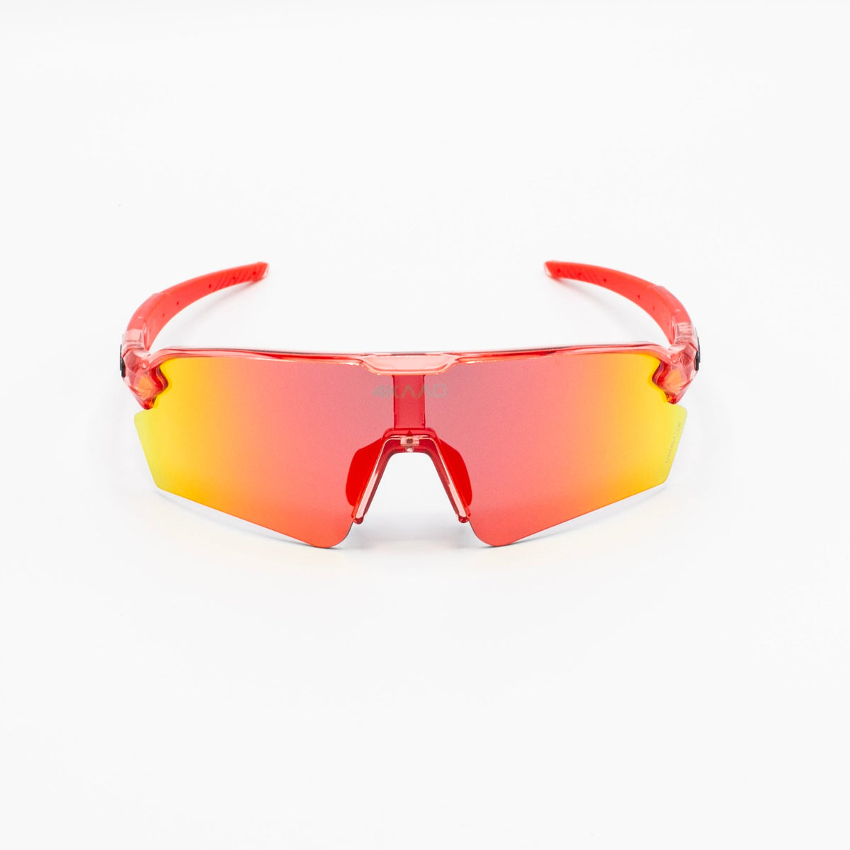 TRIYON — Gafas deportivas rojo translúcido · Lente espejo rojo