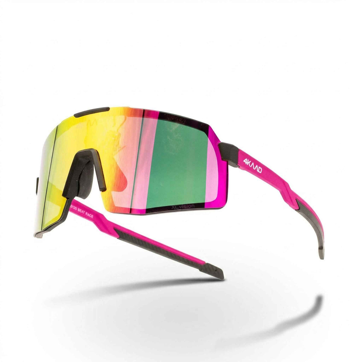 BEAT RACE Cycling Glasses - Pink & White XCvision MULTI LAYER MIRROR Lens | Eyewear Cycling UV400