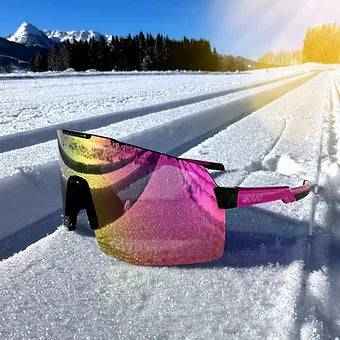 BEAT RACE Cycling Glasses - Pink & White XCvision MULTI LAYER MIRROR Lens | Eyewear Cycling UV400