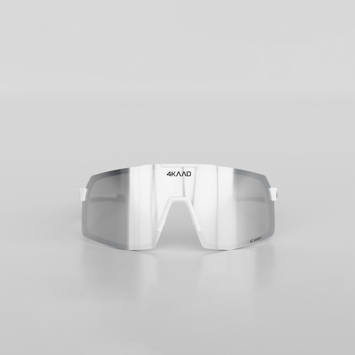 BEAT RACE Sport Glasses - White & Black with Silver XCvision MULTI LAYER MIRROR  Lens